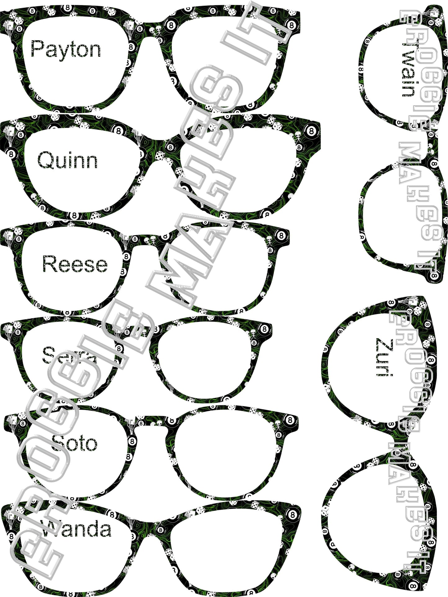 Opaque Cosmic Cues frame topper compatible with Pair frames