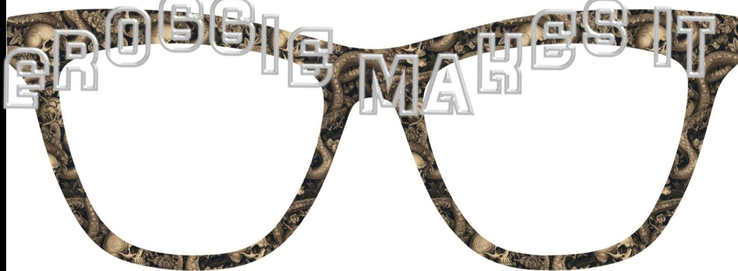 Opaque Snakes & Skulls frame topper to fit Pair frames
