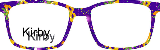 Opaque Mardi Gras Masks frame topper compatible with Pair frames