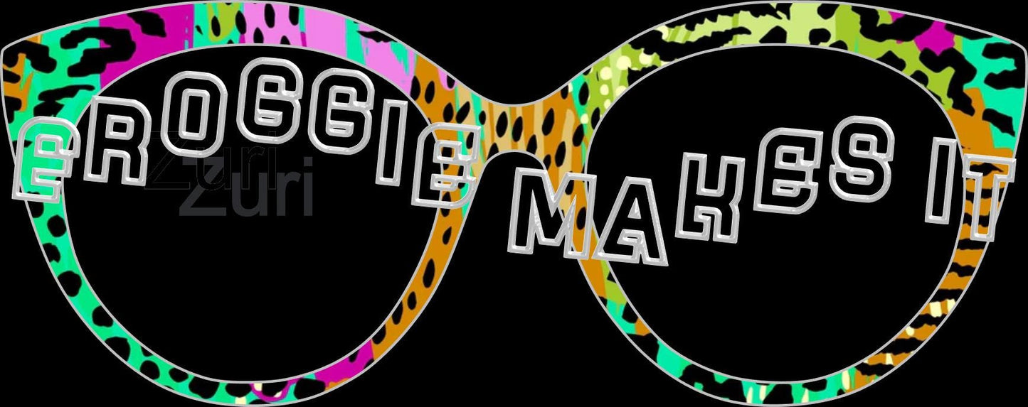 Opaque Abstract Animal Print frame topper compatible with Pair frames +