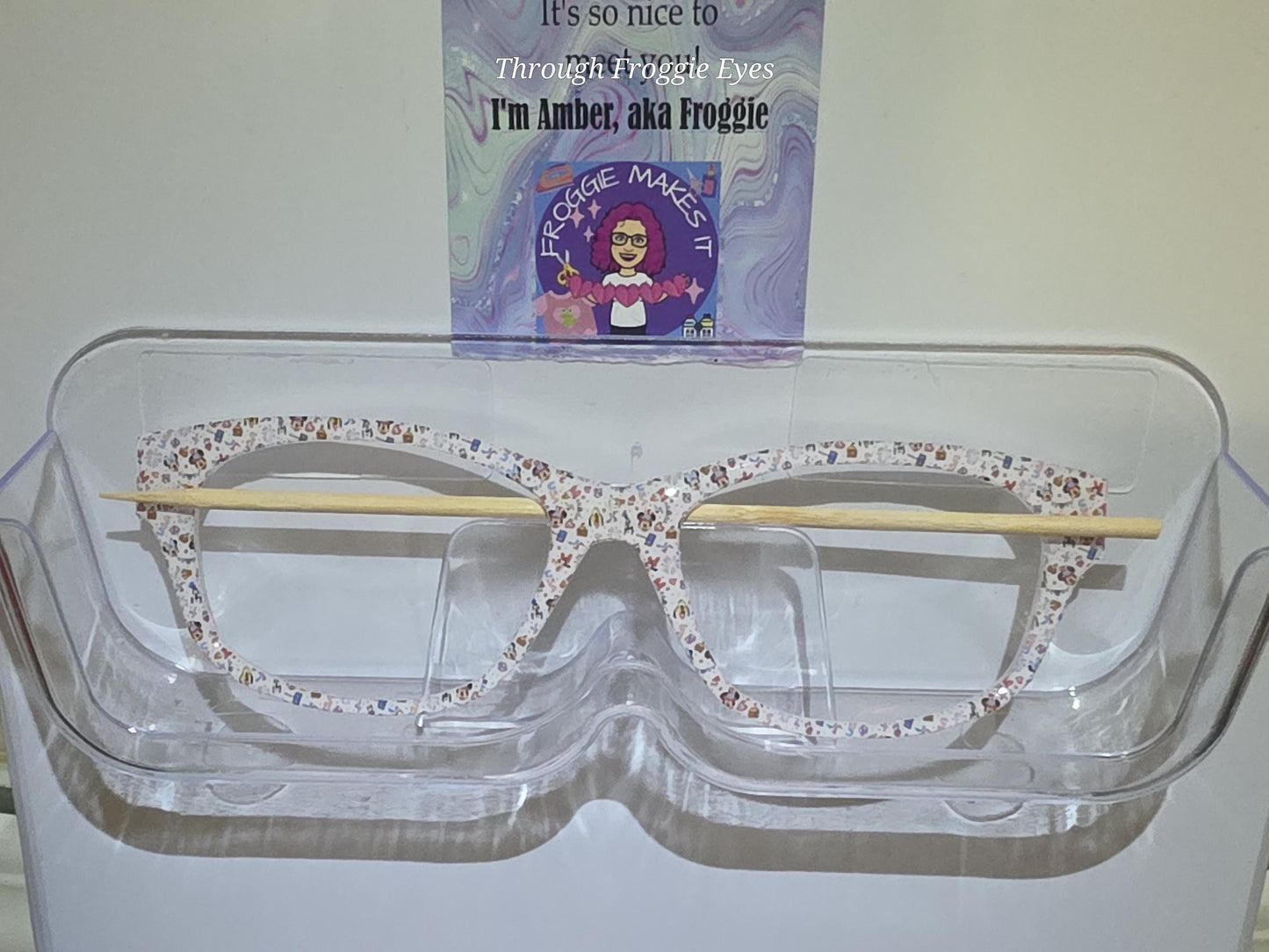 Holographic MM & friends patriotic party frame topper to fit Pair frames