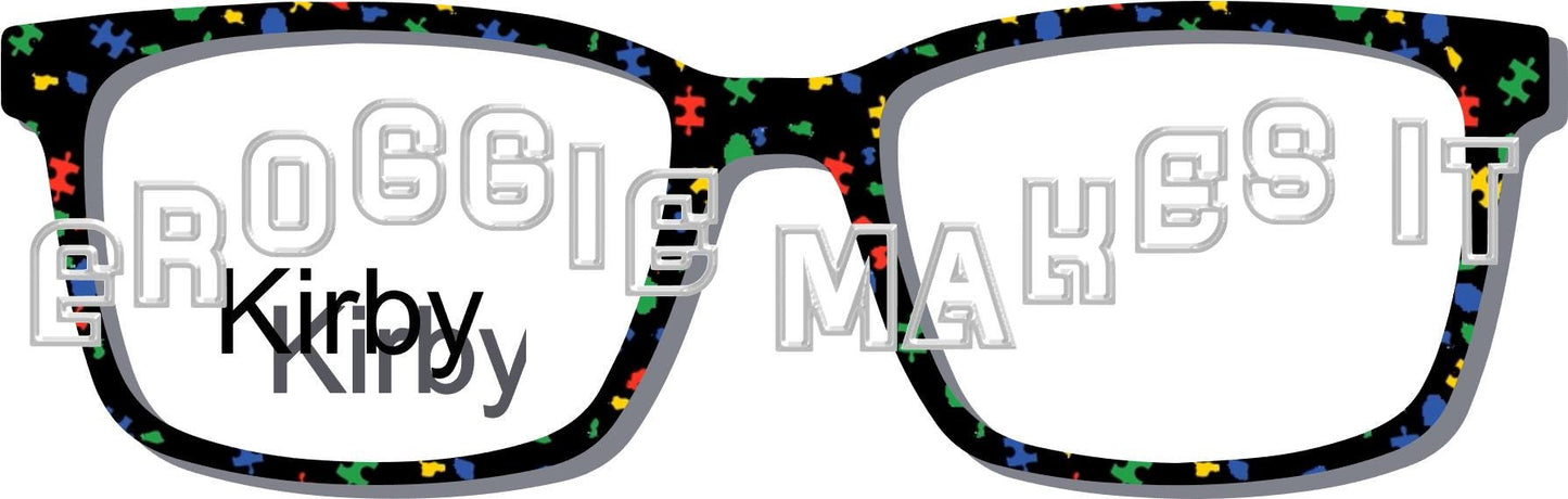 Translucent Autism Leopard frame topper compatible with Pair frames +