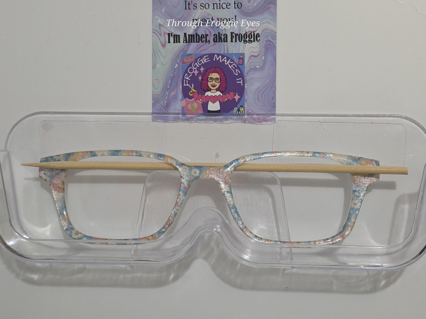 Translucent Groovy Blooms frame topper to fit Pair frames