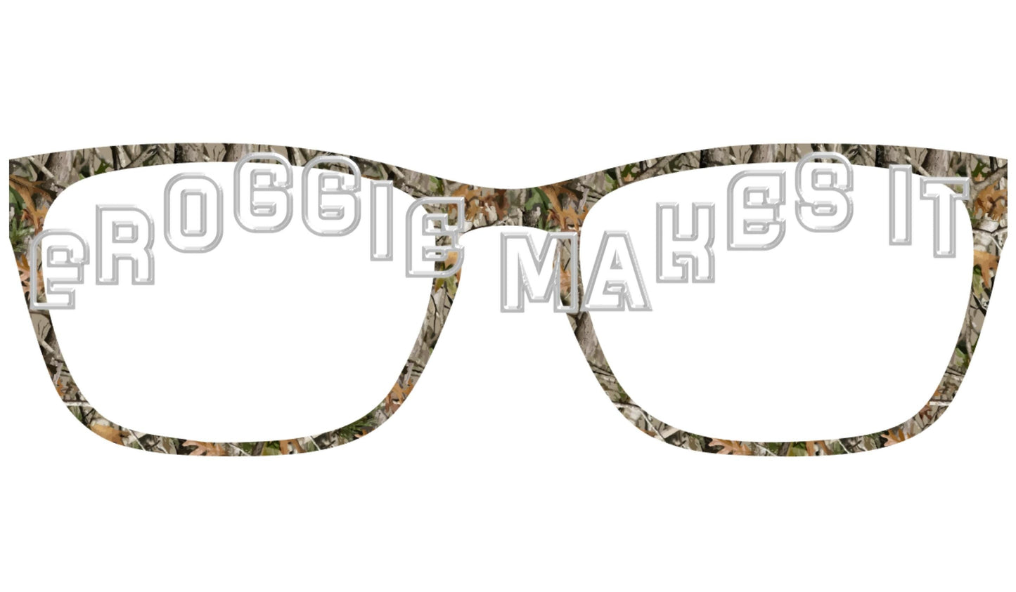 Holographic Real tree camo frame topper to fit Pair frames with translucent option