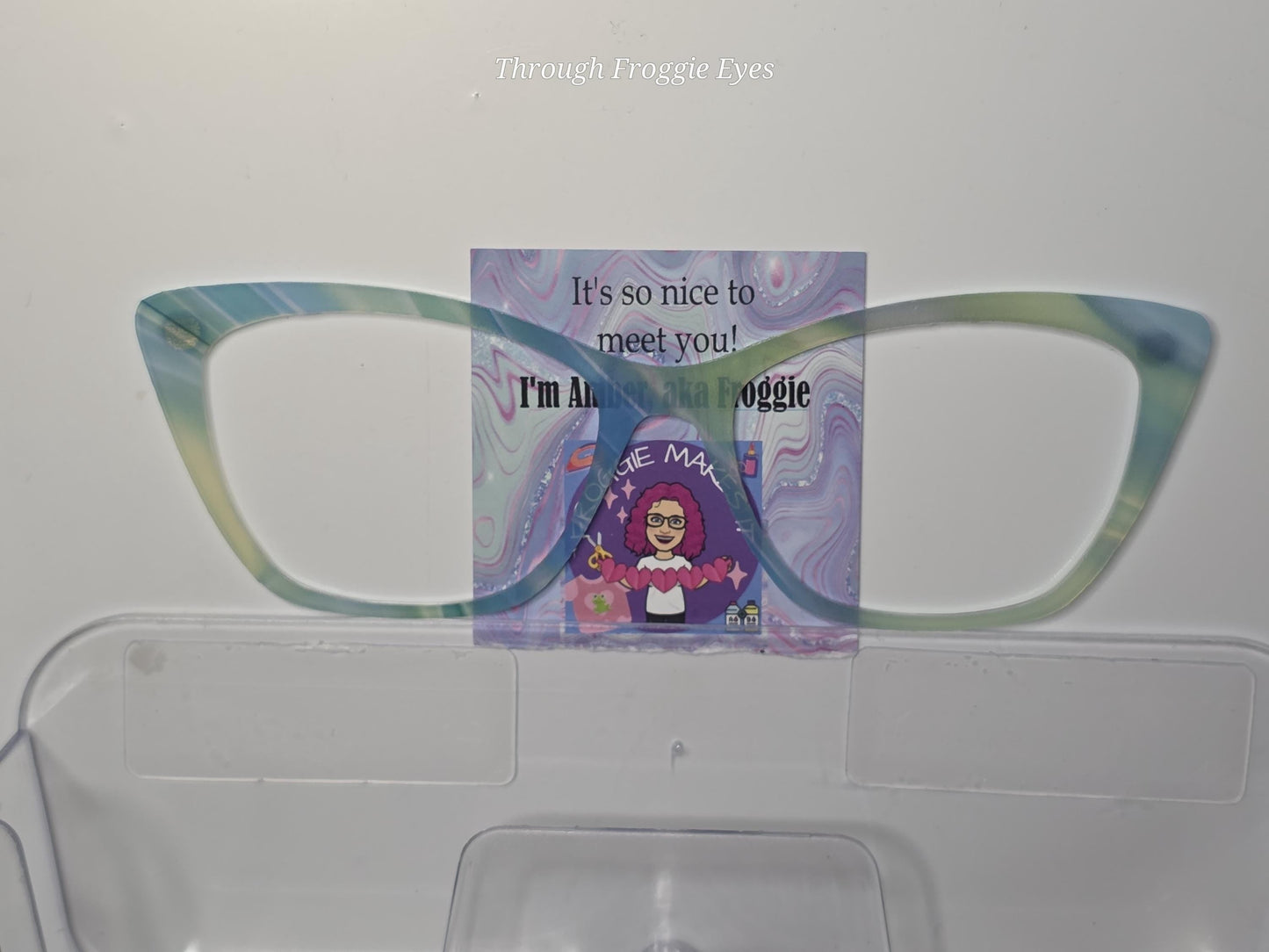 Translucent Ocean Swirls frame topper compatible with Pair frames