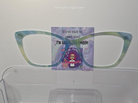 Translucent Ocean Swirls frame topper compatible with Pair frames