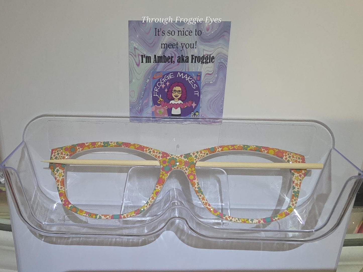 Translucent Retro Daisies frame topper to fit Pair frames