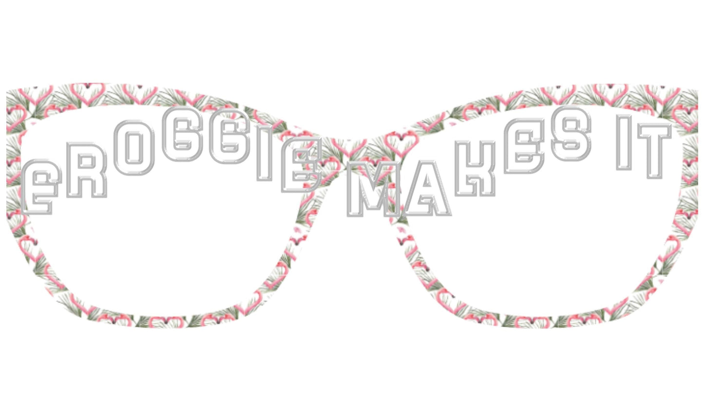 Translucent Flamingo Love frame topper to fit Pair frames