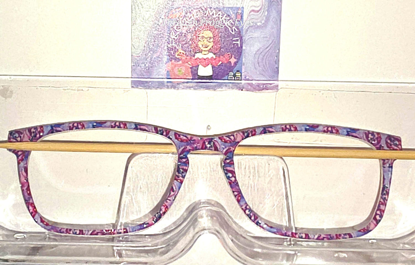 Opaque Skeleton Donut float frame topper to fit Pair frames with translucent option