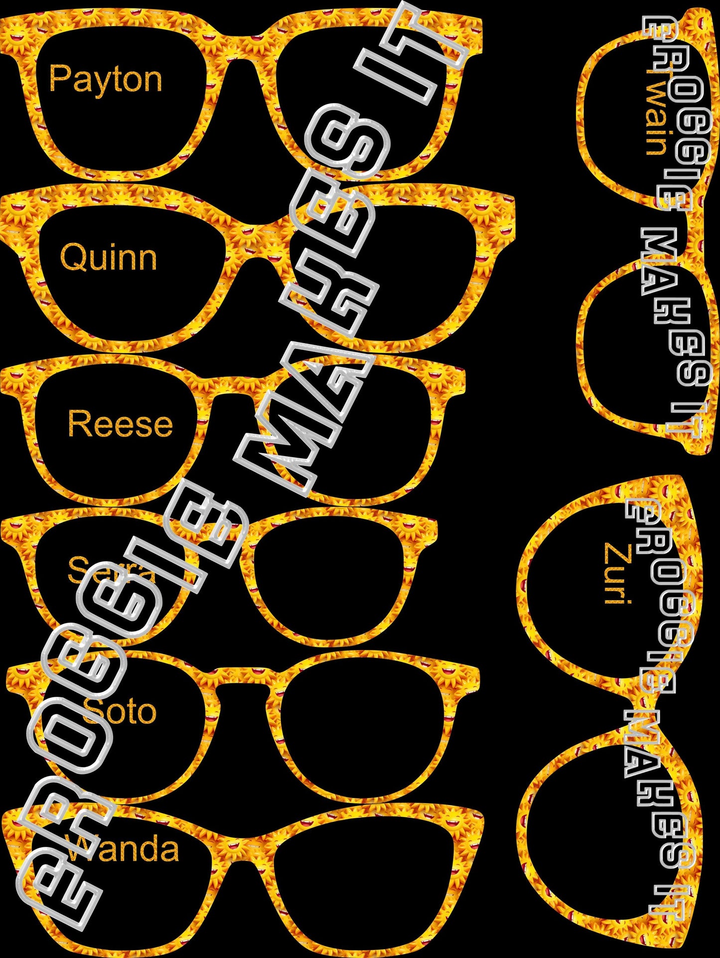 Opaque The 3D Sunshine frame topper compatible with Pair frames