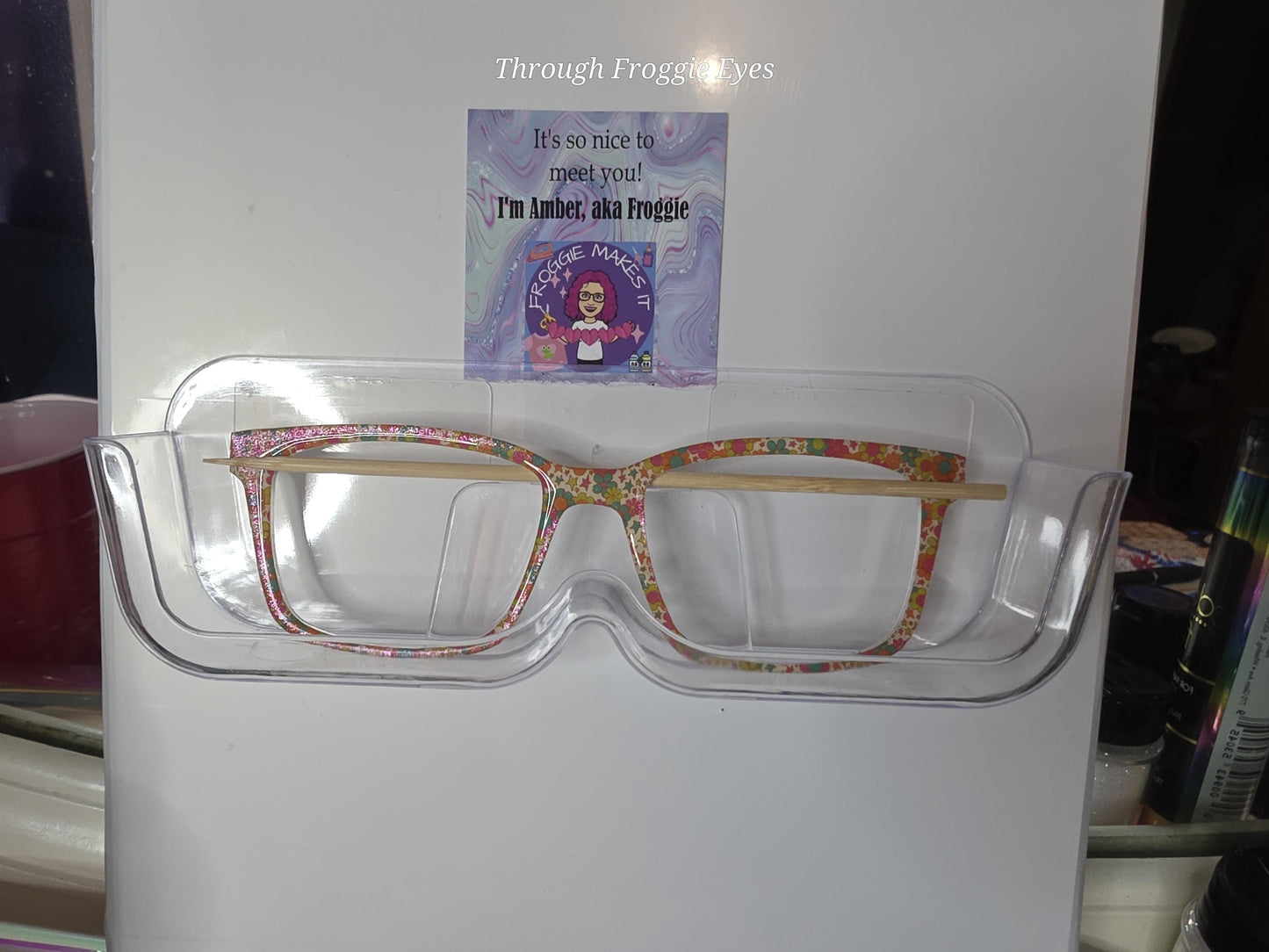 Holographic Retro Floral topper to fit Pair frames