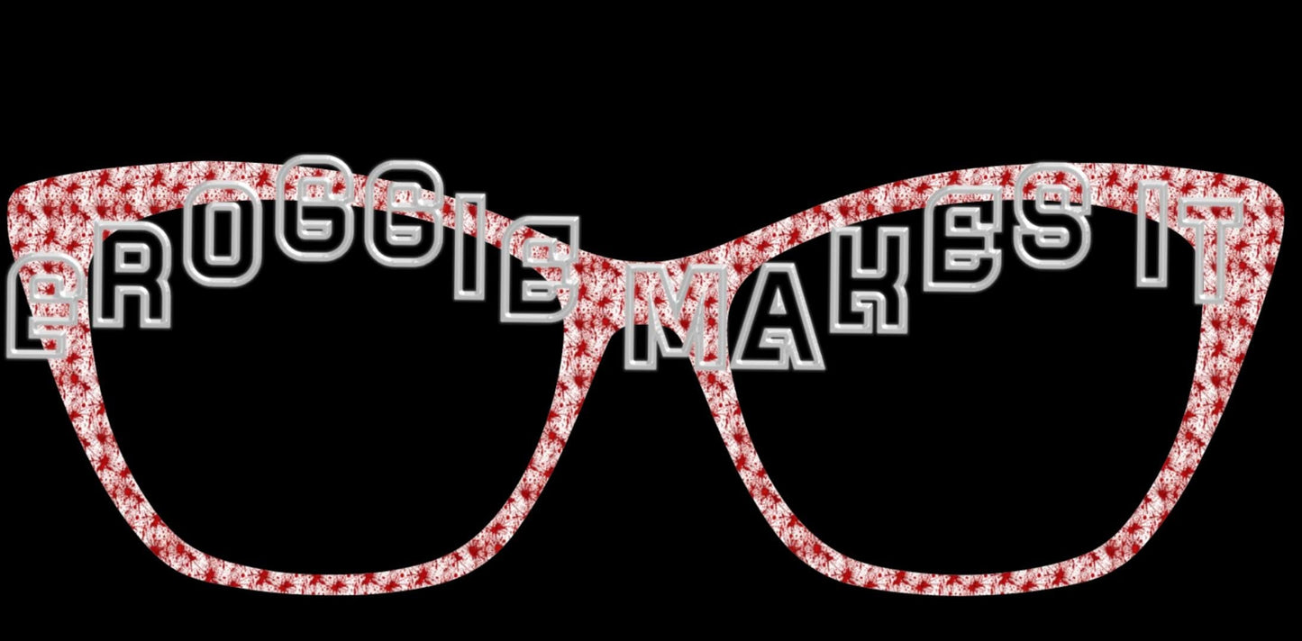 Holographic It's Not Mine splatter frame topper to fit Pair frames