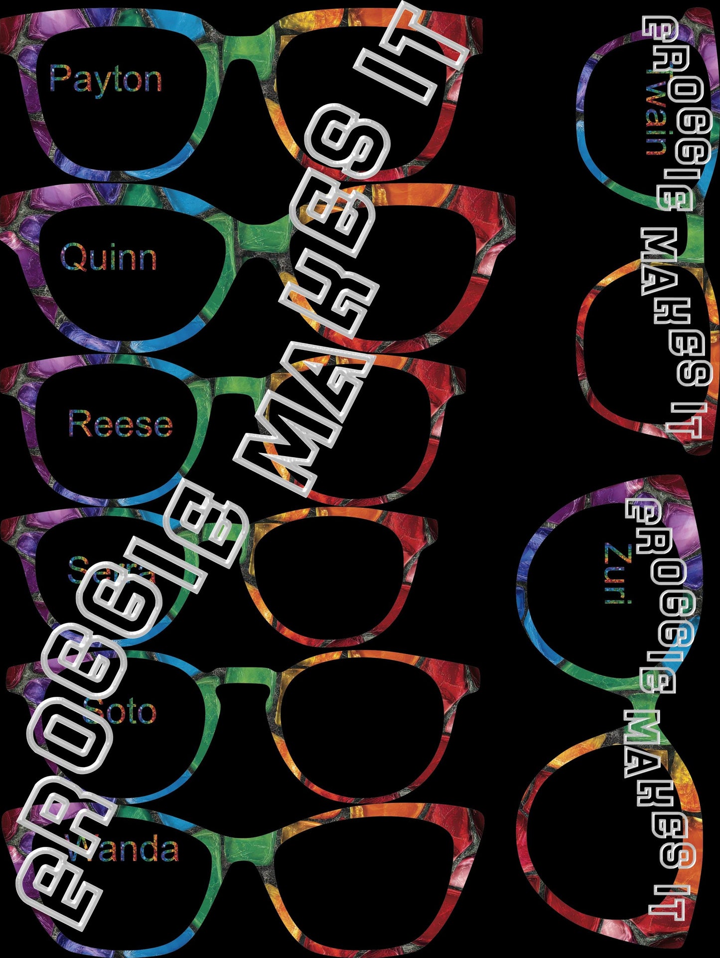 Opaque Mosaic29 frame topper compatible with Pair frames +