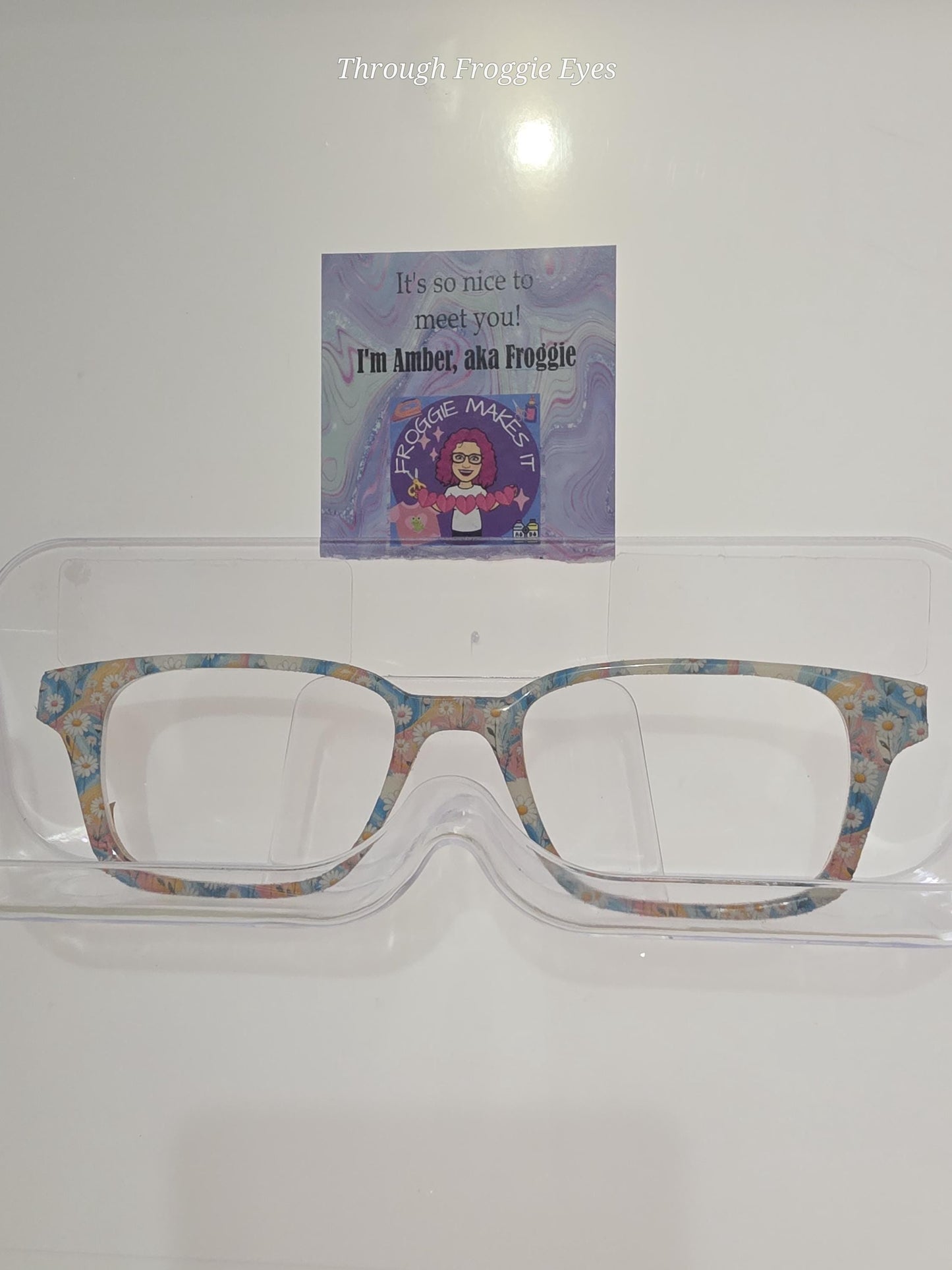 Translucent Groovy Blooms frame topper to fit Pair frames
