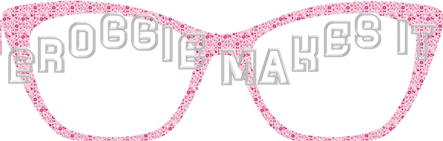 Holographic Breast Cancer Pink frame topper to fit Pair frames +