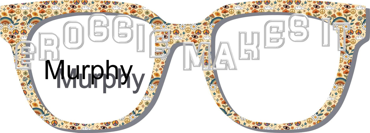 Translucent Happy Hippie frame topper compatible with Pair frames