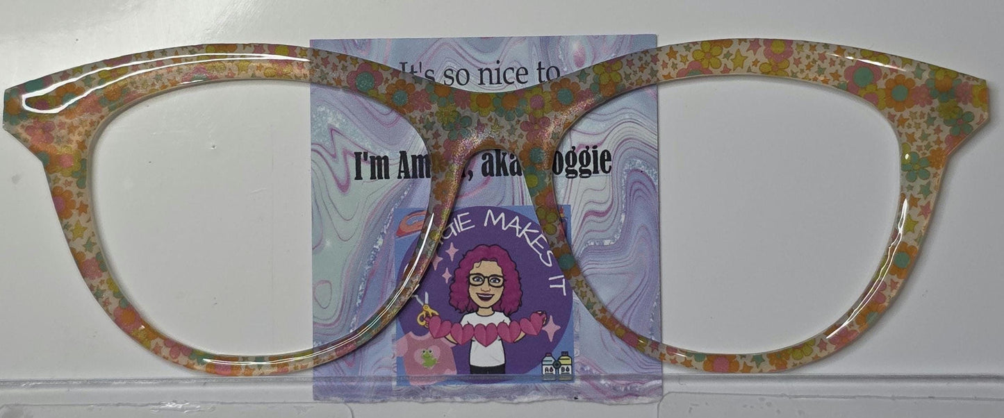 Opaque Retro Daisies frame topper to fit Pair frames