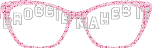 Translucent Breast Cancer Pink frame topper to fit Pair frames +