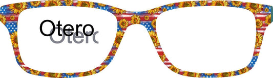 Opaque Patriotic Sunflowers frame topper compatible with Pair frames