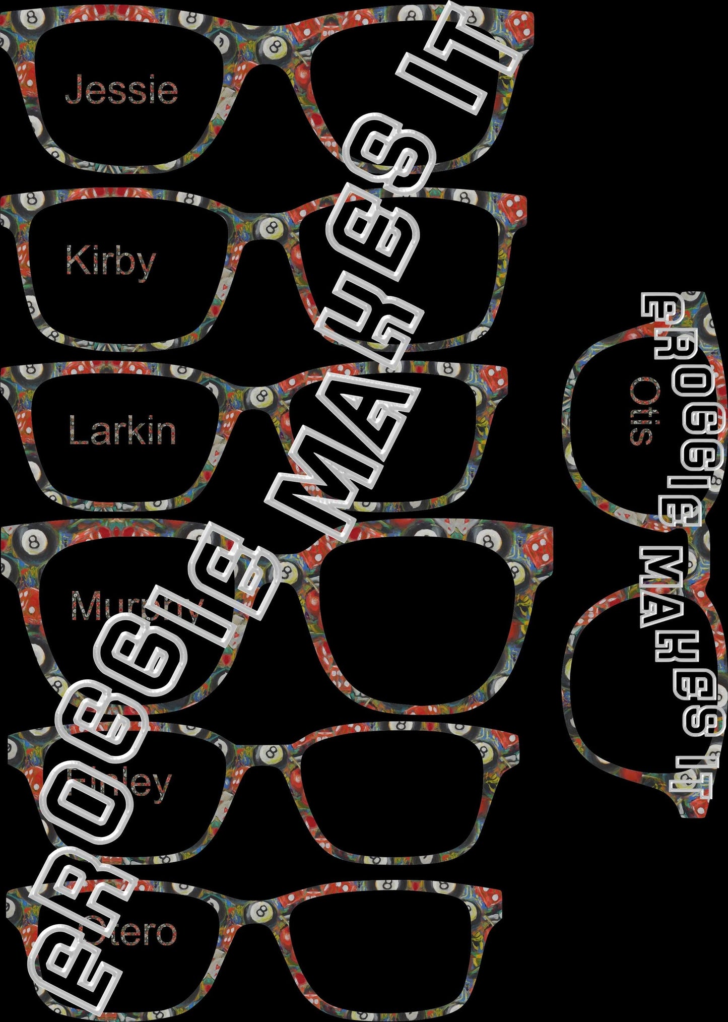 Holographic Fruity to fittune frame topper compatible with Pair frames