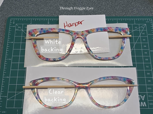 Translucent Watercolor Splash Paws frame topper to fit Pair frames