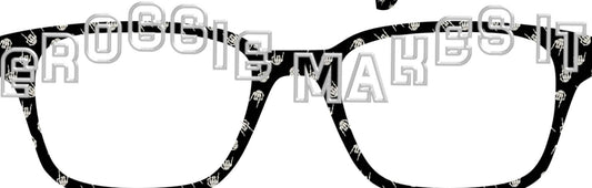 Holographic Rock On frame topper to fit Pair frames
