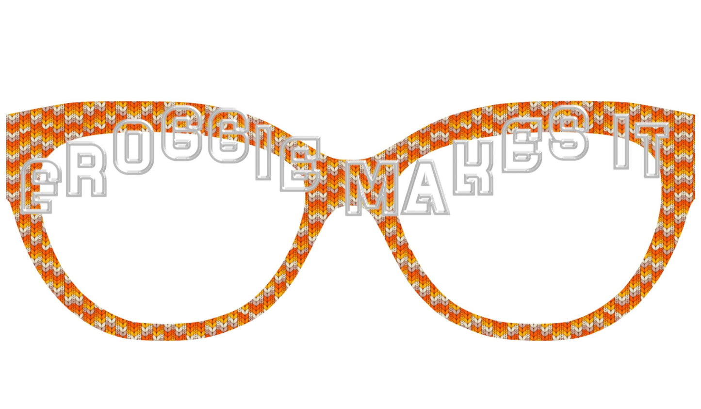 Holographic Cozy Fall Sweater frame topper to fit Pair frames