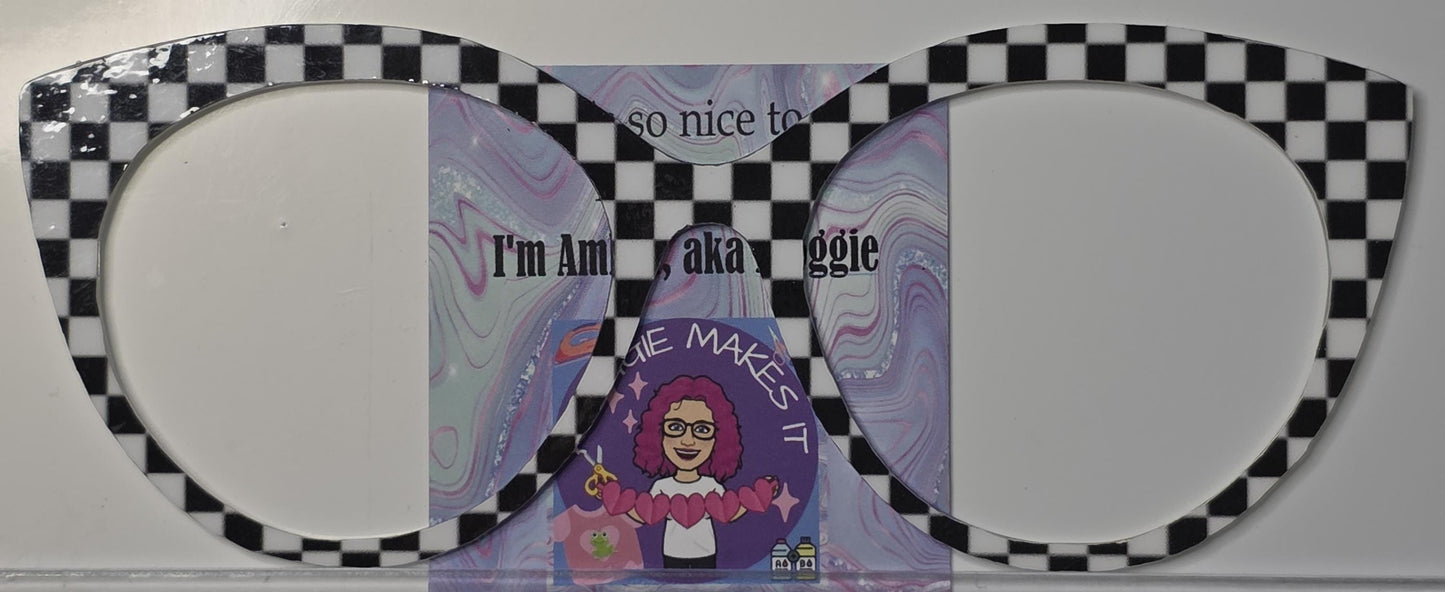 Translucent BW Checkerboard frame topper compatible with Pair frames +