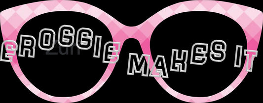 Holographic Pink Diamond Ombre frame topper compatible with Pair frames