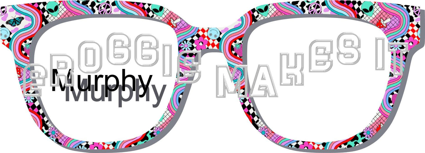 Opaque Groovy, Out of this World, Retro, Hippie, Alien frame topper to fit Pair frames