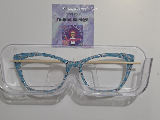 Translucent Tiffany Skulls frame topper to fit Pair frames