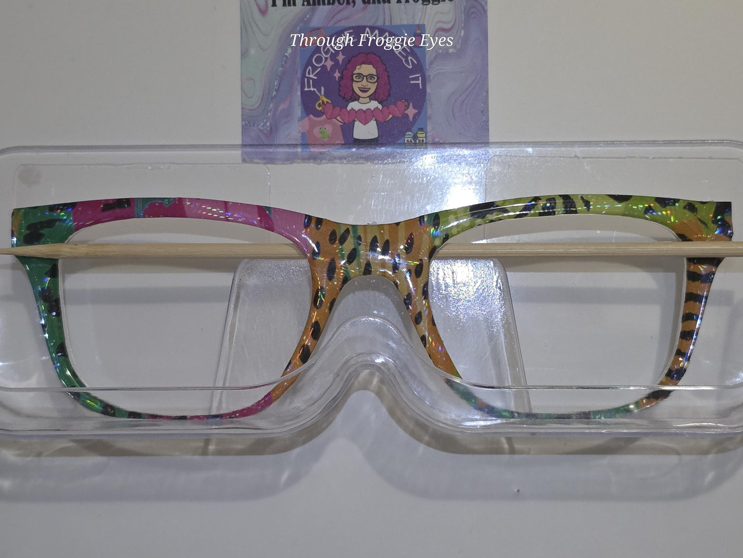 Opaque Abstract Animal Print frame topper compatible with Pair frames +