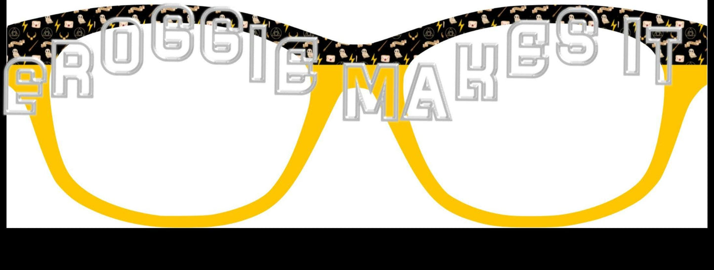 Opaque Owl Be There to fit You Wizard Gold Split frame topper to fit Pair frames