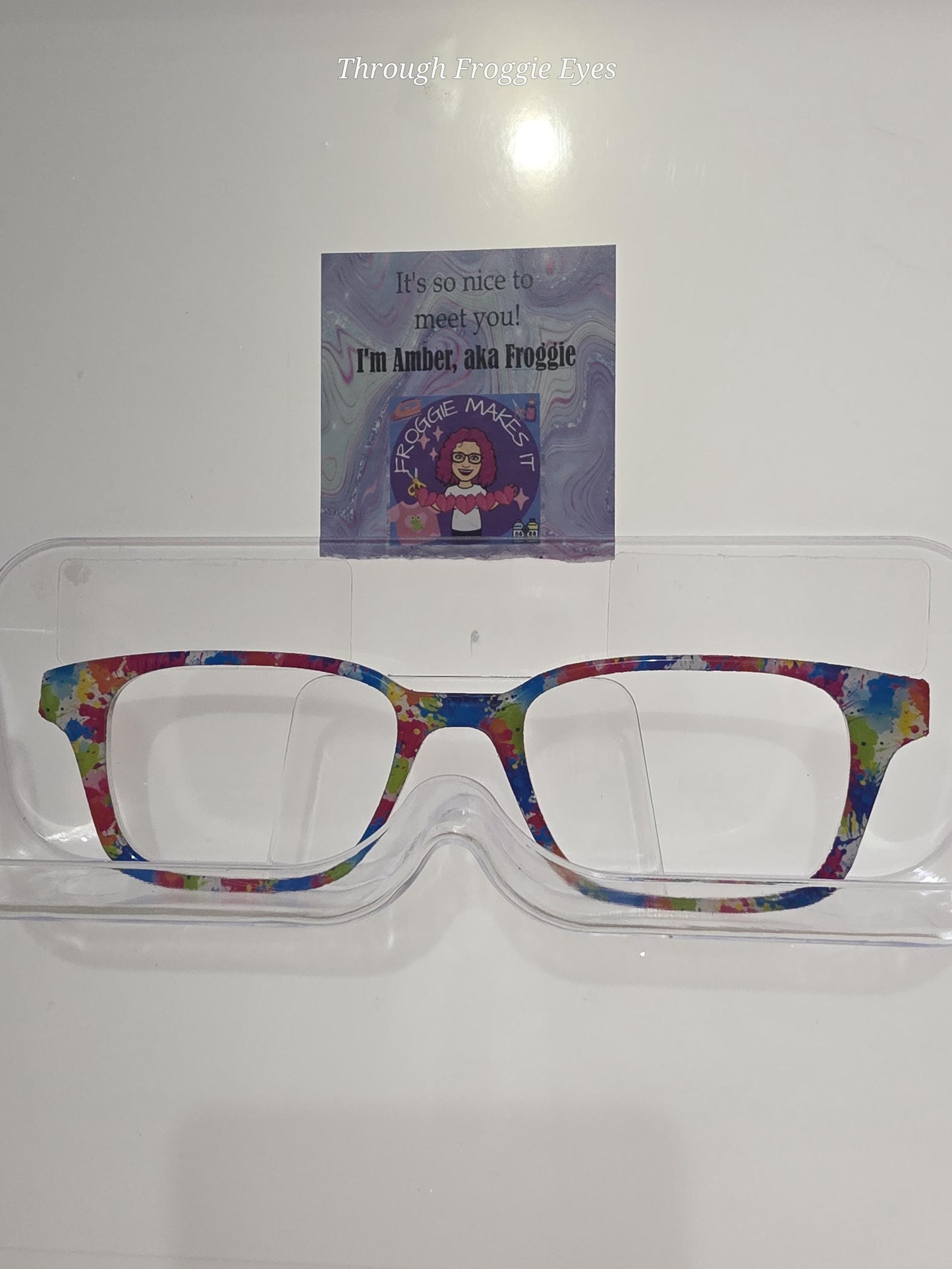Opaque Paint Splatter frame topper to fit Pair frames
