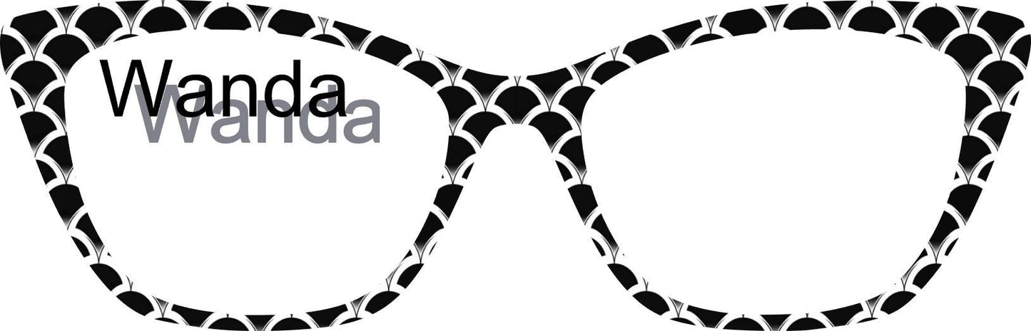 Holographic The Black & White Scales frame topper compatible with Pair frames