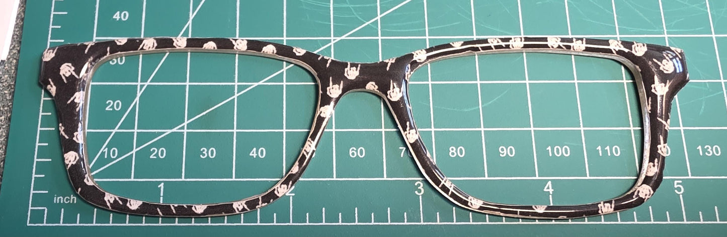 Holographic Rock On frame topper to fit Pair frames