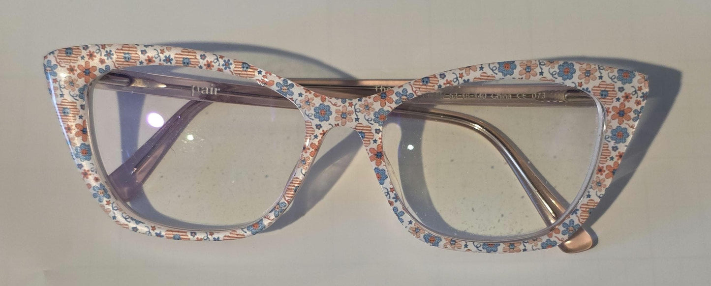 Opaque Rainbow Scales Split frame topper for Pair frames