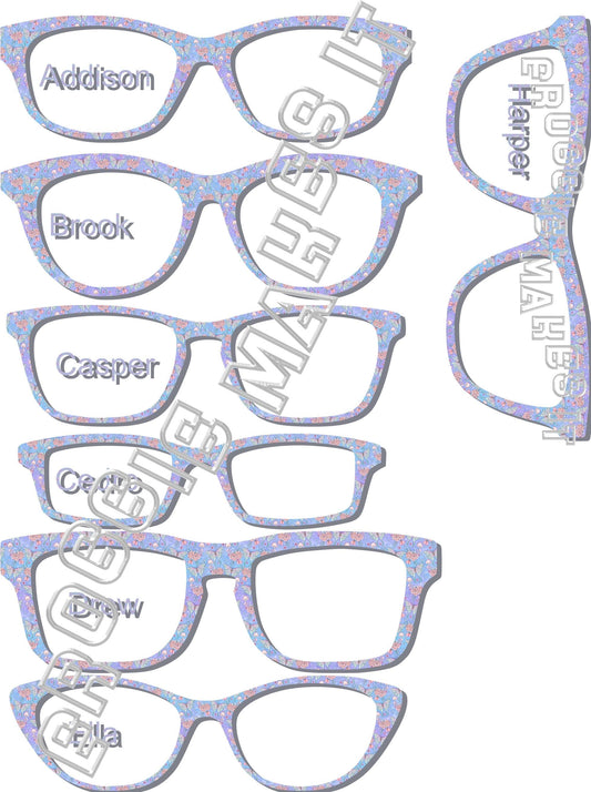 Holographic Pastel Butterflies frame topper to fit Pair frames