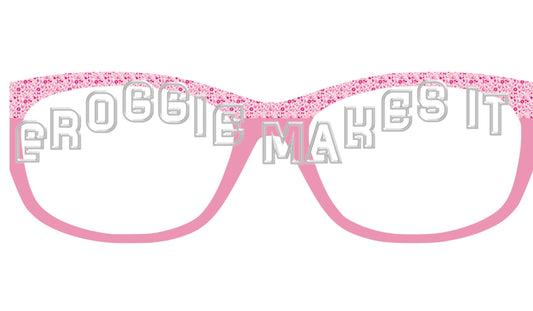 Opaque Breast Cancer Pink split frame topper for Pair frames