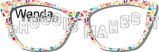 Holographic Flamingo Beach frame topper compatible with Pair frames