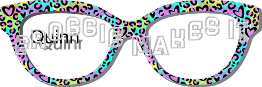 Holographic Neon Cheetah frame topper compatible with Pair frames
