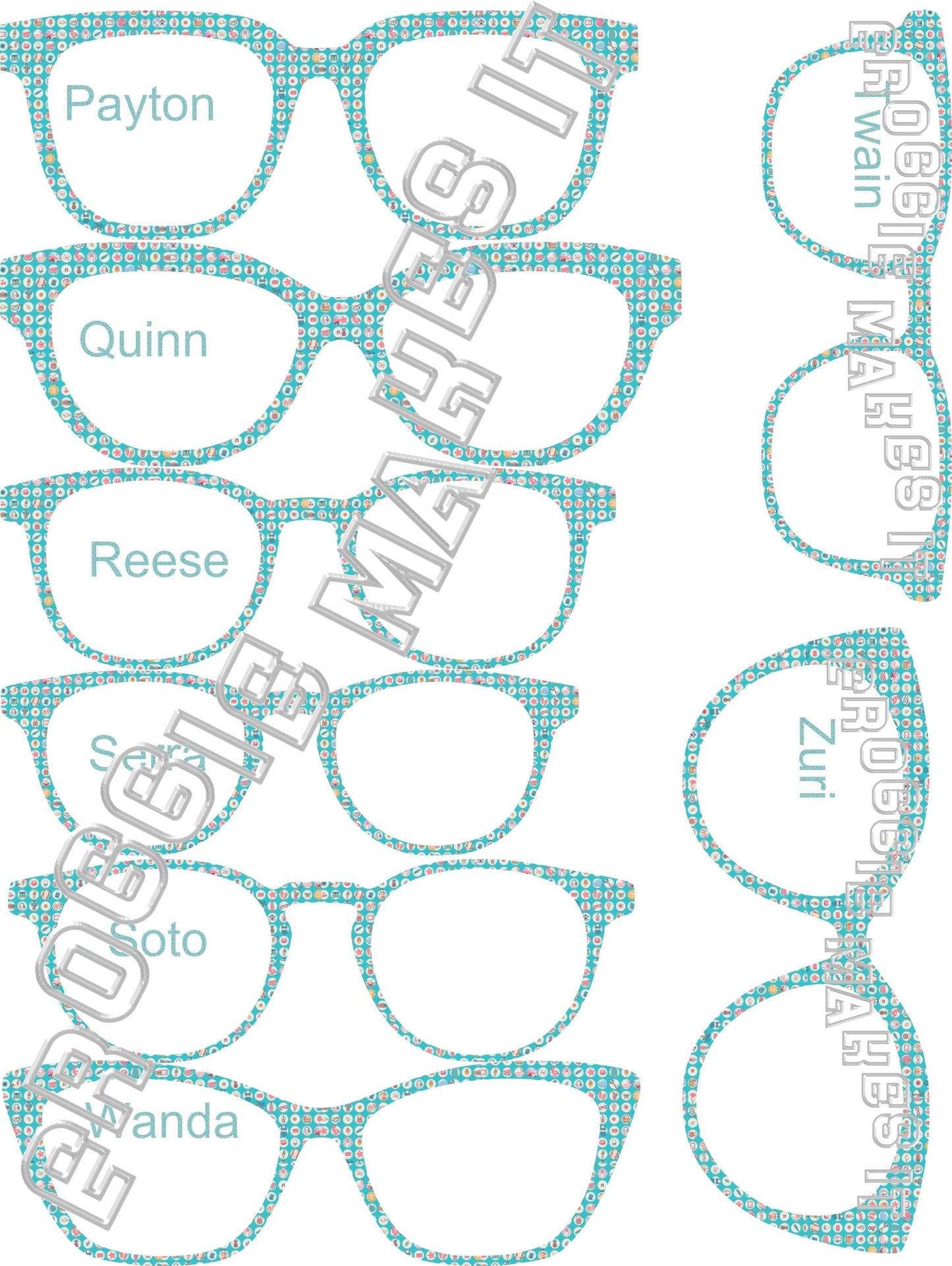 Opaque Summer Essentials frame topper compatible with Pair frames