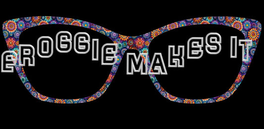 Holographic Kaleidoscope Blooms frame topper for Pair frames